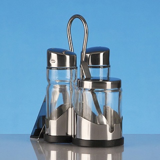 Набор для специй ''Family'' 3пр. нерж.с салфетницей-1