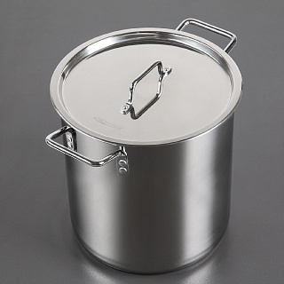 Кастрюля «Общепит», d=30 см, h=30 см, 20 л, капсульное дно, сварной, клёпанные ручки, ТРС-1