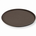 Поднос прорез. d=40см коричн./12/