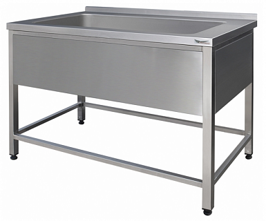 Ванна котломоечная ВКц-1 1160*700*850 каркас сварн. труба нерж.-1