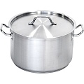 Кастрюля 5,0 л. нерж. d=21,5 см. h=16 см. тройное дно с крышк. (индукция) MGsteel /1/