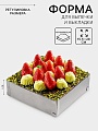 Форма для выкладки и выпечки с регулировкой размера, 15.5×28 см, h=5 см, серебристая																									