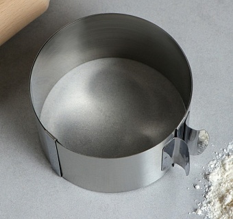 Форма для выпечки и выкладки с регулировкой размера "Круг", H-6,5 см, D-14-20 см-1