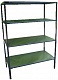 Стеллаж СТСГн 1.095 905*315*1445, 5 полок сплош., нерж. сталь