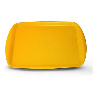 Поднос столовый желтый полипропилен 48,5*35, рабочая поверхность - 39*29-1