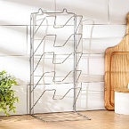 Подставка под крышки вертикальная, 5 ярусов 15×16×36 см, цвет хром