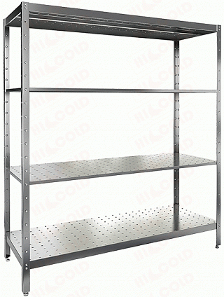 Стеллаж нержавеющий кухонный перфорированный HICOLD НСК-15/6 П-1