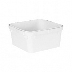 Куботейнер с крышкой 12л, 340х340х160мм, сплошной, белый
