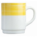 Кружка 250 мл. желтый край Браш /6/