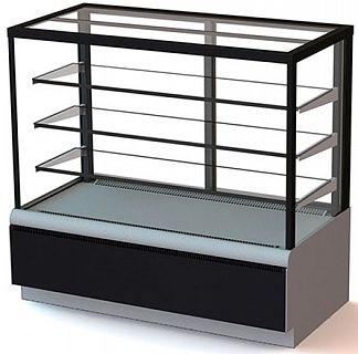 Витрина кондитерская ВХСв-0,9д Carboma Cube Техно (KC70 VM 0,9-1 9006-9005)-1