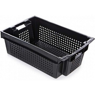 Ящик 600х400х200 мм перфорированный, для овощей и фруктов, ПЭНД [2Д]-1