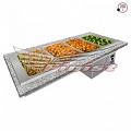 Ванна холодильная встраиваемая STATIC gastro ВХВ-3 1095*650*615 нерж.сталь, 3 GN1/1х150, разделители для гастроемкостей,агрегатная часть оцинк.сталь.