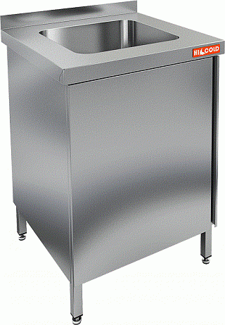 Стол производственный с распашной дверцей и моечной ванной HICOLD НСЗ1М-6/7БЛ-1