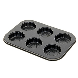 Форма для выпечки Доляна «Гербера», 27×18 см, 6 ячеек, антипригарное покрытие-1