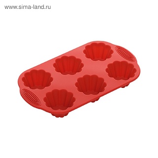 Силиконовая форма для 6 конических маффинов NADOBA MILA 29x17x3.7 см 762014-1