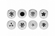 Набор кондитерских насадок[8шт]; сталь нерж.; D=17, H=30, L=115, B=60мм; металлич.