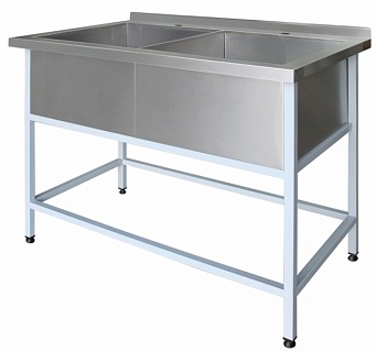 Ванна моечная ВМЭ-2 1600*800*850, св. мойка нерж. 1,0мм, каркас сварн. труба краш. 25*25-1