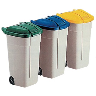 Контейнер для мусора R002218 (100л) с синей крышкой-1