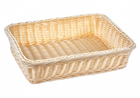 Корзинка пластиковая 360х270х90 мм бежевая [Beige 3009]-1