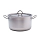 Кастрюля 5,0 л. нерж. d=23,5 см. h=13 см. тройное дно с крышк. (индукция) MGsteel /1/