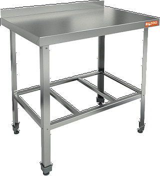 Стол пристенный с бортом с полкой решеткой HICOLD НСО-9/6Б ЭЦ-2