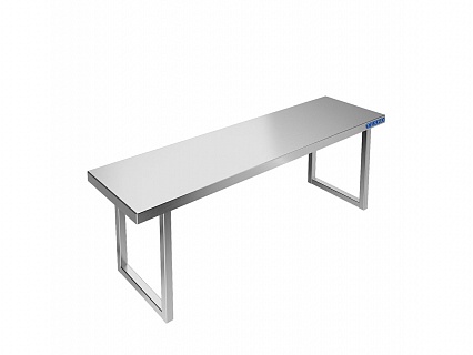 Полка настольная ПН-1 700*350*400 1-ярусная, каркас сварной труба нерж.-1