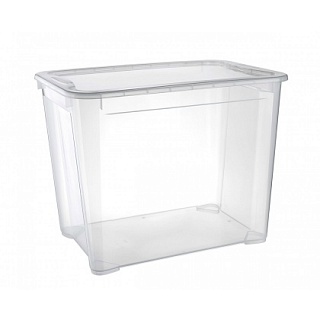 Контейнер 555х390х435 мм с крышкой прозрачный, ПП [4630032194277, 433204601]-1