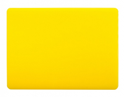 Доска разделочная 400х300х12 мм желтый полипропилен [SZ40301] с закругленными углами-1