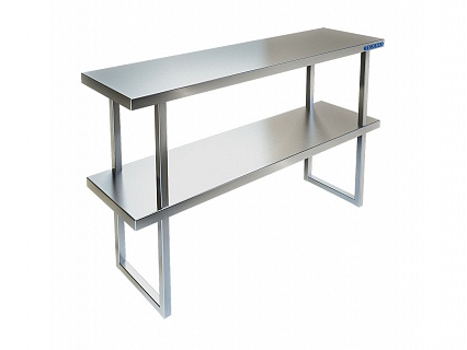 Полка настольная ПН 1200*300*600, 2-х ярусная, каркас уголок нерж-1