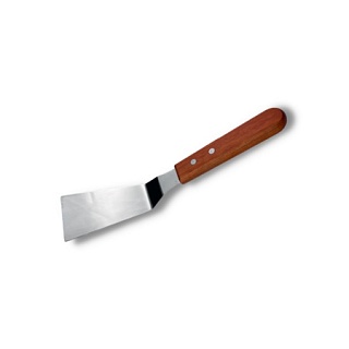 Лопатка 24,5 см. изогнутая раб.часть 13*5,5 см. нерж. узкая, с дерев. ручкой MGsteel /1/120/-1