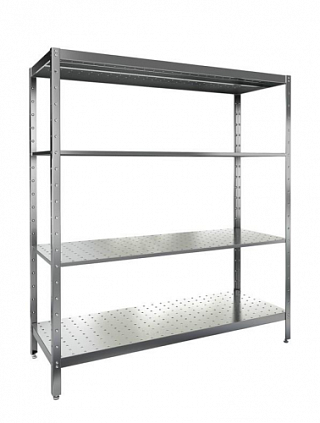 Стеллаж нержавеющий кухонный перфориров. HICOLD НСК-16/4 П-1
