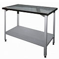 Стол СПБ 500*510*820 борт, полка сплошная нерж.