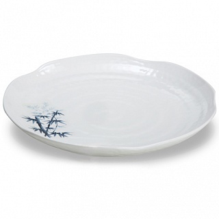 Тарелка круглая d=18,9*в.3см "Голубой бамбук"-1