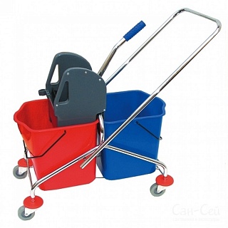 Тележка уборочная,2*25л Ksitex-028AK-1