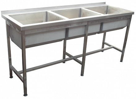 Ванна моечная ВМЭц-3 1770*600*850 борт,  каркас сварн. труба краш.-1