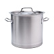 Котел 12 л. нерж. d=25 см. h=25 см. тройное дно с крышк. (индукция) MGsteel /1/