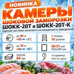 Новинка от ТМ Abat: камеры шоковой заморозки ШОКК-20Т и ШОКК-20Т-К