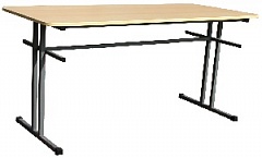 Стол для столовой 1500*700*740мм пластик бук, подвесы для скамеек