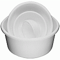 Миска; полипроп.; 13, 5л; D=40, H=16, 5, L=40, B=40см; белый