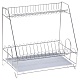 Сушилка для посуды с поддоном 2-х ярусная, 24×40×38 см, хром