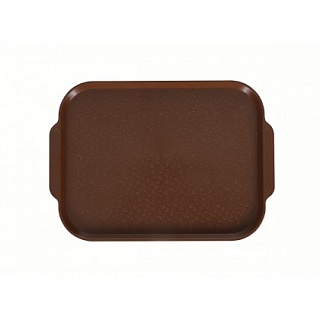 Поднос столовый 450х355 мм с ручками светло-коричневый-1