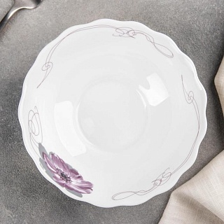 Салатник Доляна «Сиреневое блаженство», 460 мл, d=16 см, стеклокерамика-1