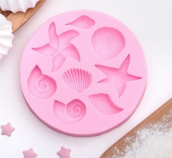 Молд силиконовый 8×8 см "Моркие звёзды"-1