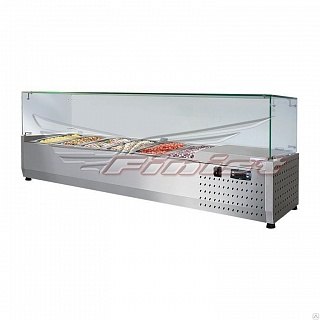 Витрина настольная холодильная ToppingBox НХВкр-8 с крышкой 1810*390*255 -1