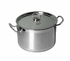 Кастрюля 11,0 л. нерж. d=28 см. h=18 см. тройное дно с крышк. (индукция) МГ (MG) /1/