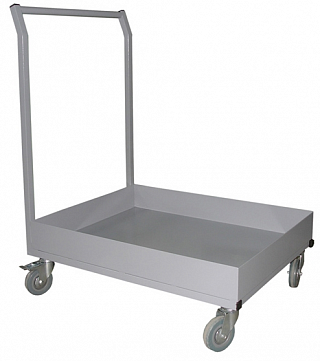 Тележка транспортировочная 1000*600*1000 нерж., борт 100мм, колеса платф. 125мм-1