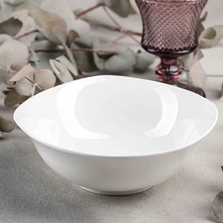 Салатник фарфоровый квадратный Ilona, 650 мл, 16,5×16,5 см, цвет белый-1