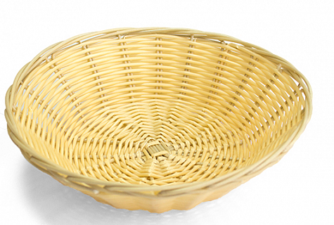 Хлебница бежевая круглая 25х7см, арт. 6002В-1