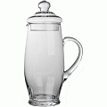 Кувшин с крышкой; стекло; 1, 2л; D=80/75, H=275, L=145мм; прозр.