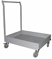 Тележка транспортировочная ТТ 1000*700*1000 краш. сталь., борта 100мм, колеса платф. 125мм